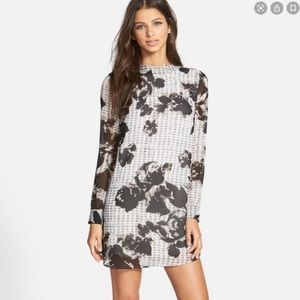 ASTR Rose black white print dress